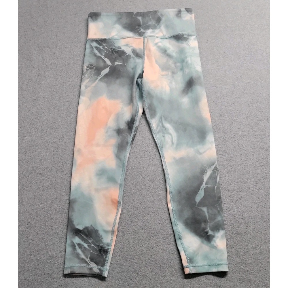 Athleta Elation Printed 7/8 Tight Leggings Blue Peach‎ Marble Tie Dye Medium